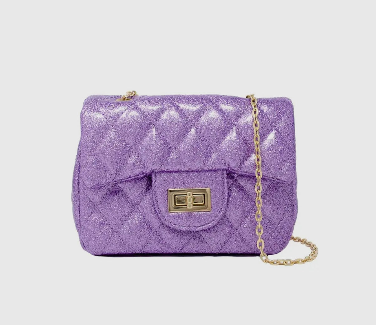 Purple Glitter Handbag
